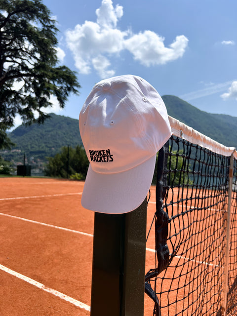 Broken Rackets White Embroidered Cap