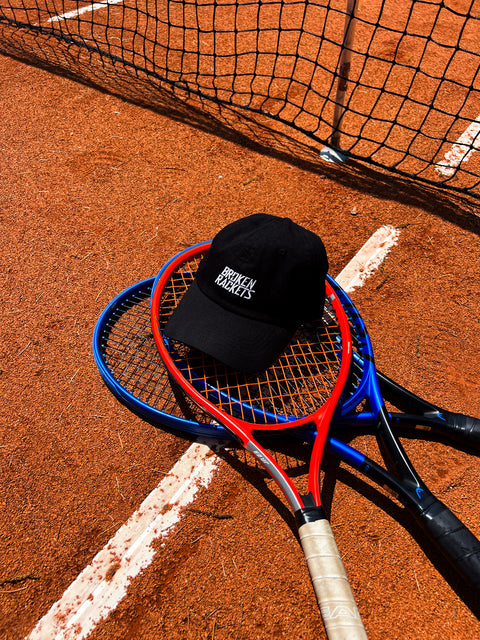 Broken Rackets Black Embroidered Cap