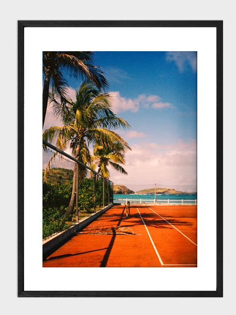St Barth palm on court