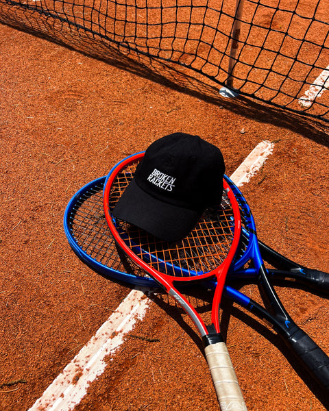 Broken Rackets Black Embroidered Cap