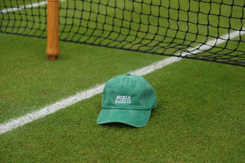 Broken Rackets Washed Green Embroidered Cap